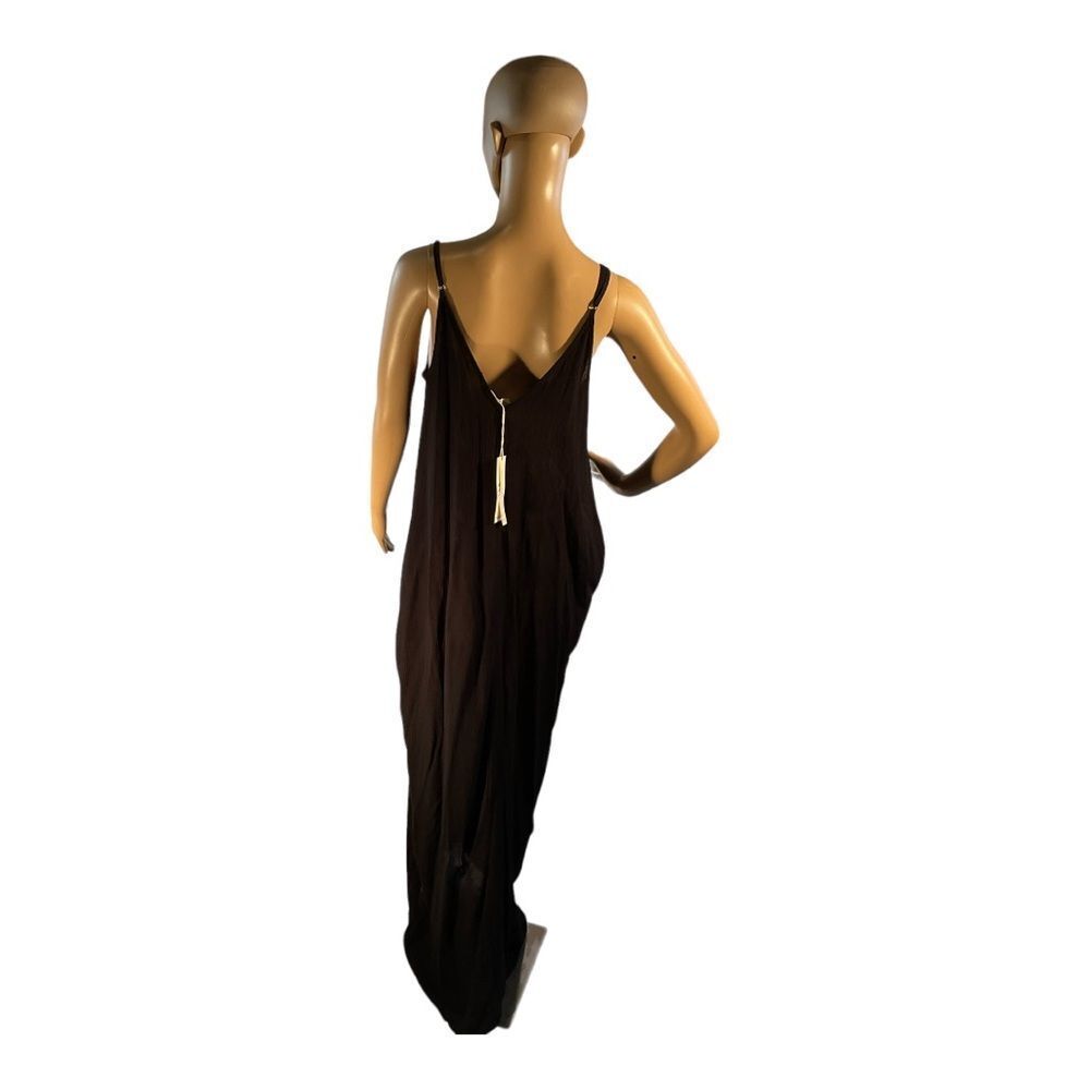Lovestitch Women’s Black Long Spaghetti Sleeve Maxi Dress  S/M - Picture 5 of 15